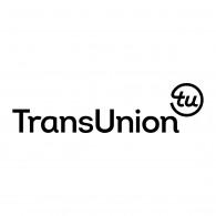 A black and white logo of transunion.